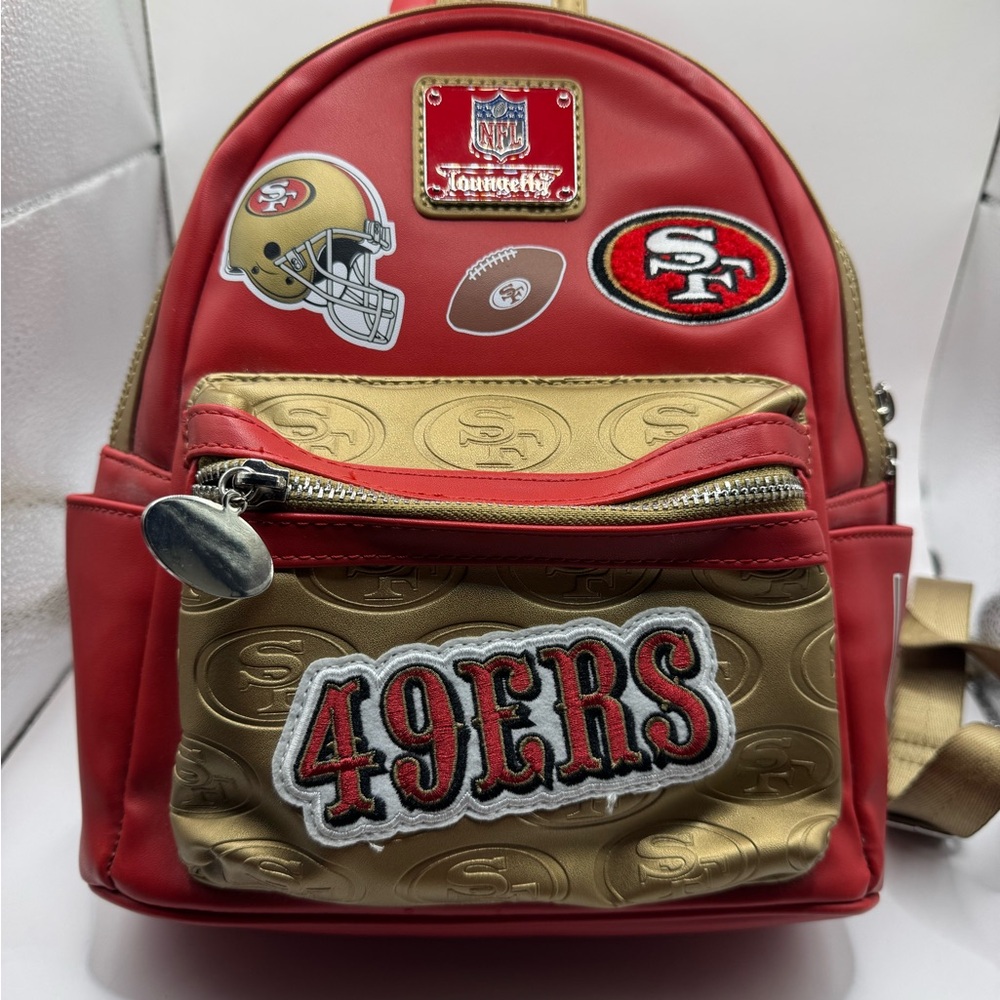 San Francisco 49ers Red and Gold Backpack - Picture 2 of 7